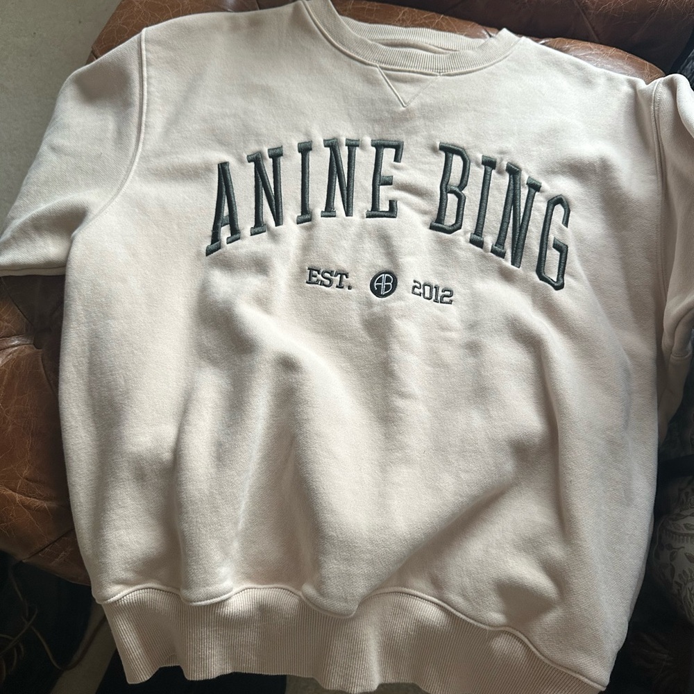 Anine Bing Cream Sweatshirt